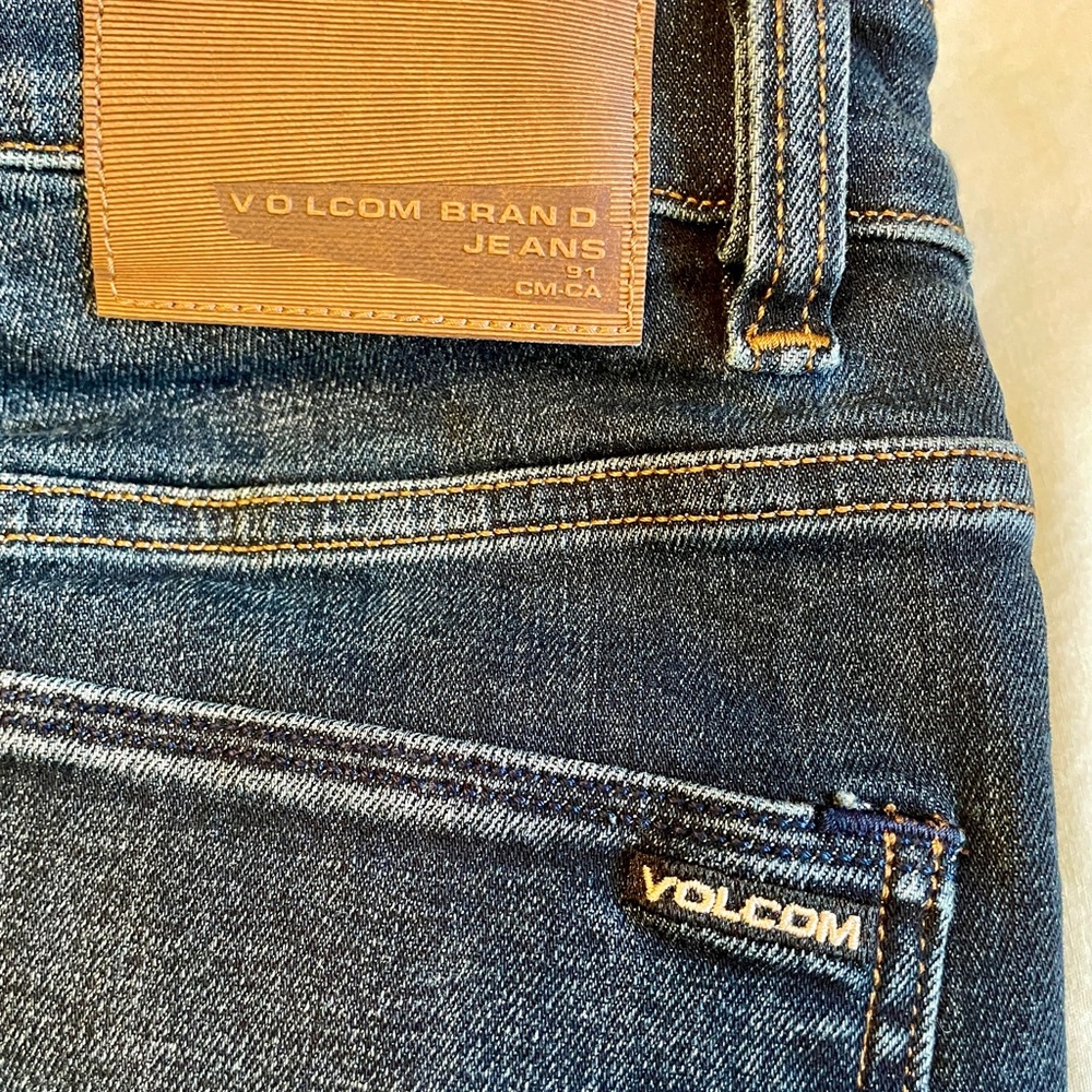 Volcom Men's Straight Jeans - Dark Blue